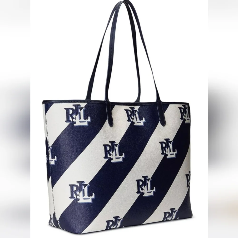 Ralph Lauren Navy and White Tote‎ Bag ( Spring 1 Navy)